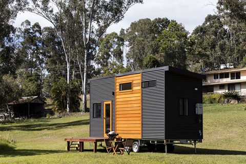 Image of a tiny house on wheels