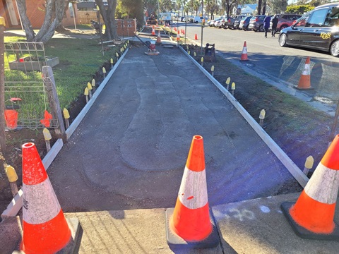Footpath being created 